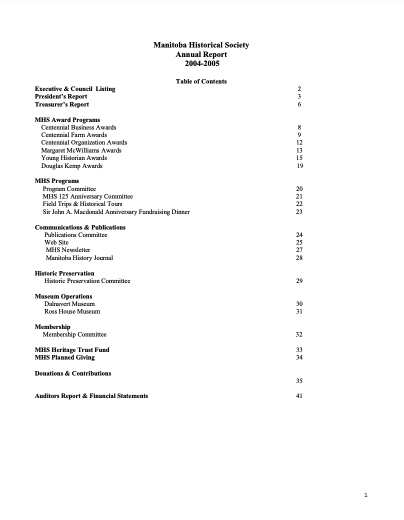 2004-2005 annual report page 1
